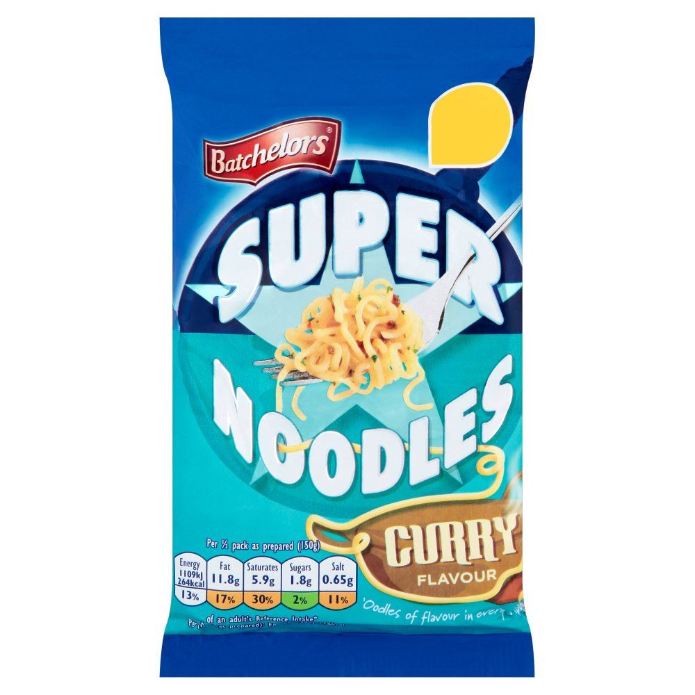 Batchelors Super Noodles Mild Curry - 100g - Pack of 4 (100g x 4)