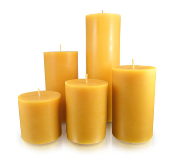 Cylinder Beeswax Candle - Morning Song Gardens