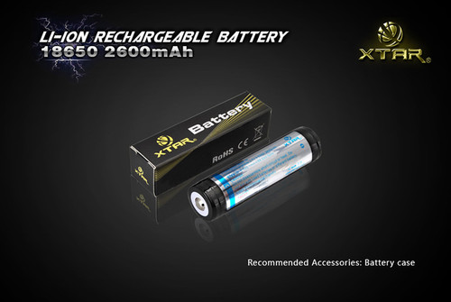 Xtar 18650 (18700) 2600mAh 3.7V Li Ion Bp1 protected rechargeable ...