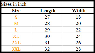 gildan g500 size chart