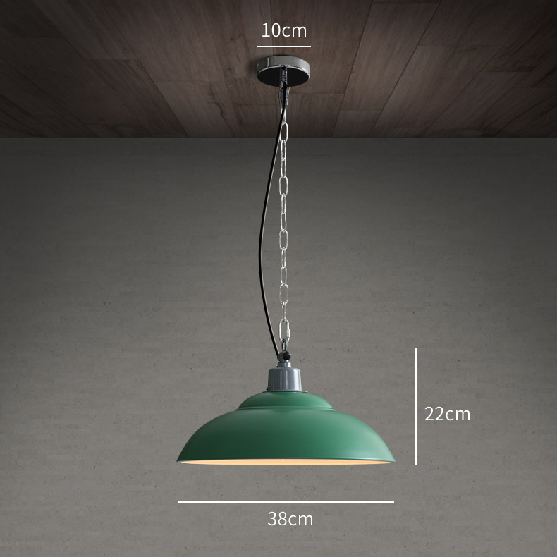 industrial green pendant light