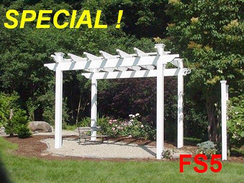Vinyl Pergola Kit, Free Standing WHITE 8 X 8 Ft - Fence-Material Vinyl Pergola Kit, Free Standing WHITE 8 x 8 ft - Vinyl Pergola Kit, Free Standing WHITE 8 X 8 Ft - Fence-Material