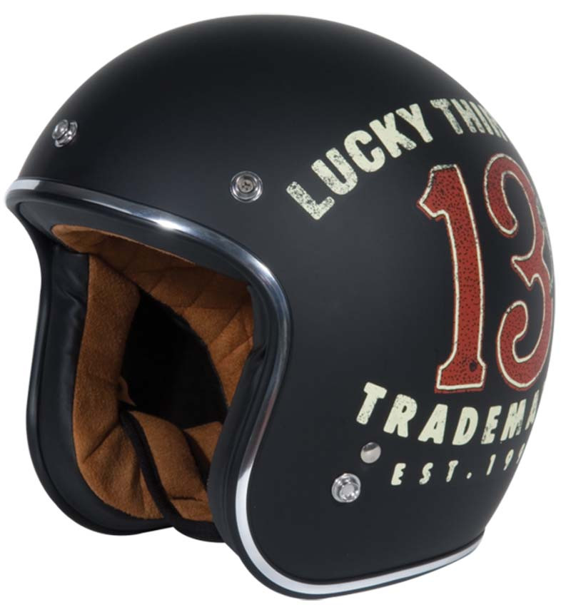 Torc T50 Route 66 Lucky 13 Tank Open Face Helmet Flat Black ...