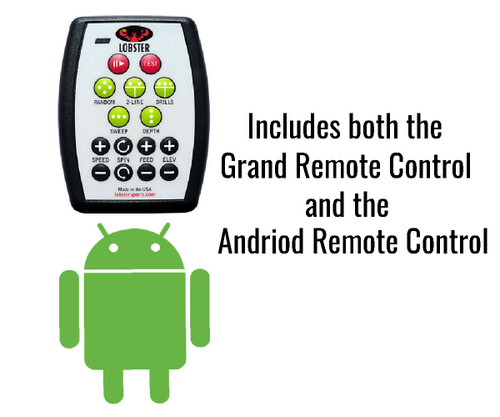 Android Remote Control Combo For Lobster Tennis Ball Machine From Oncourt Offcourt