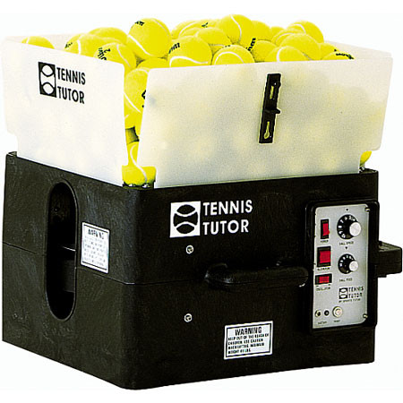 Tennis Tutor Tennis Ball Machine { Power Option:1929, 2-line Oscillation Option:none, Remote Option:air Pedal Remote} From Oncourt Offcourt
