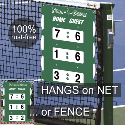 Turn-a-score Tennis Net Scorekeeper From Oncourt Offcourt