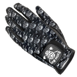 LADIES golf glove with Leather Skull Pattern 