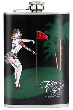 The Pin-Up flask is slim enough to fit in your hip pocket, purse or golf bag.  The perfect bridesmaids gift, groomsmen gift, birthday, anniversary, or just because gift!