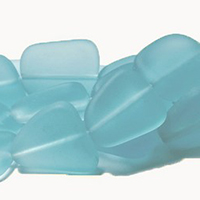 Frost Glass Beads Resembling Sea Glass