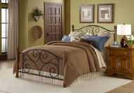 Fashion Bed Group Doral Bed in Matte Black and Walnut Thumbnail