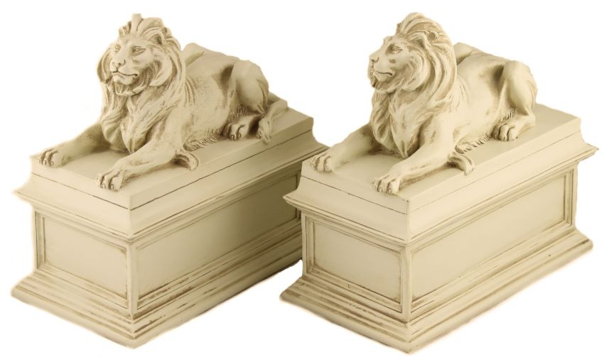 New York Library Lions Bookends Patience & Fortitude Edward Clark
