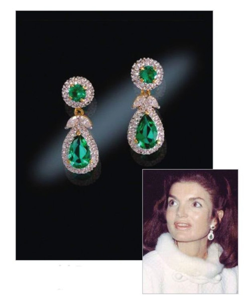 Emerald Drop Earrings President Presidential History