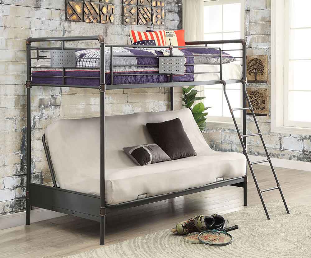 Throwback Look: Chic Industrial Piping Style Metal Bunk Beds  www.justbunkbeds.com