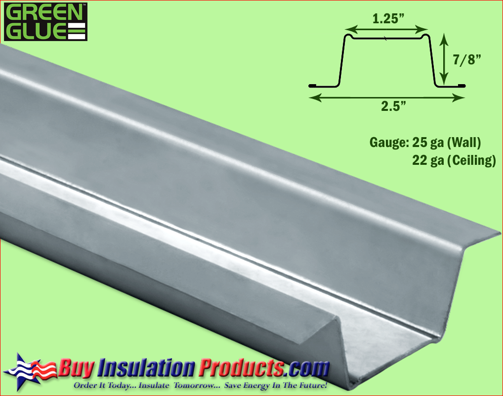 Size of Hat Channel for use with Green Glue Noiseproofing Whisper Clips ...