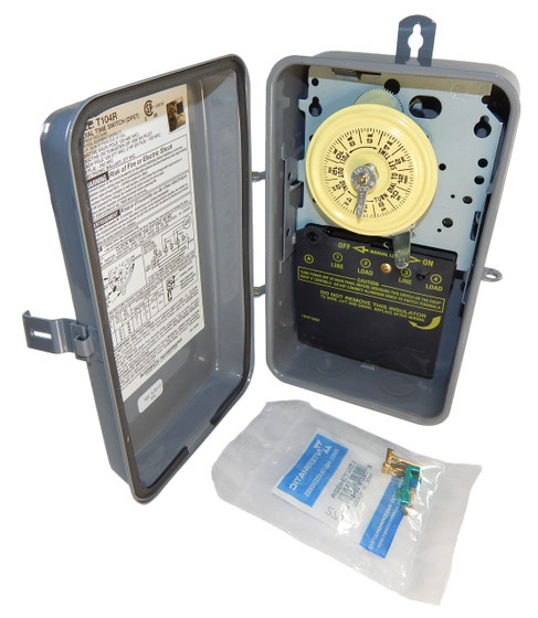 Intermatic T104R Steel Enclosure 208-277V DPST Multi Use Timer