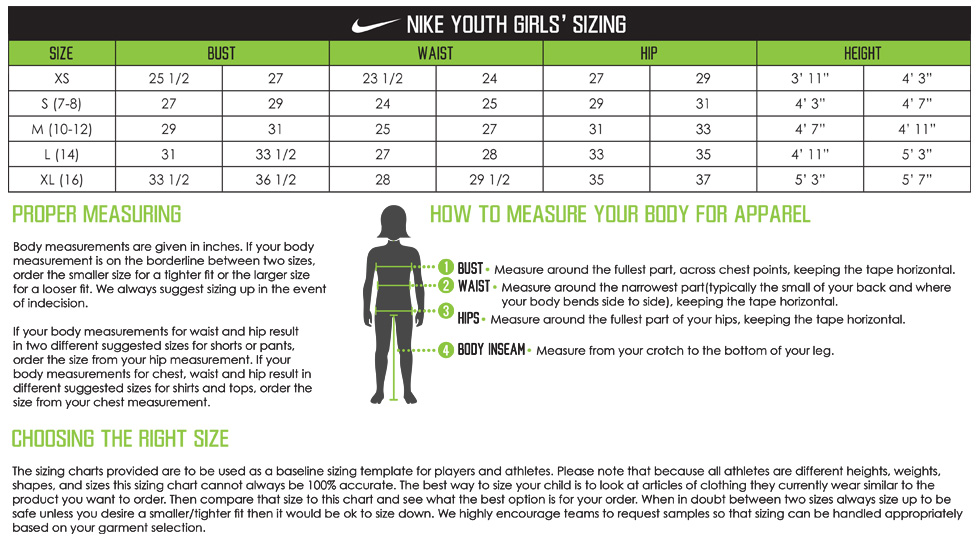 Youth Shoe Size Chart Nike - logwitt