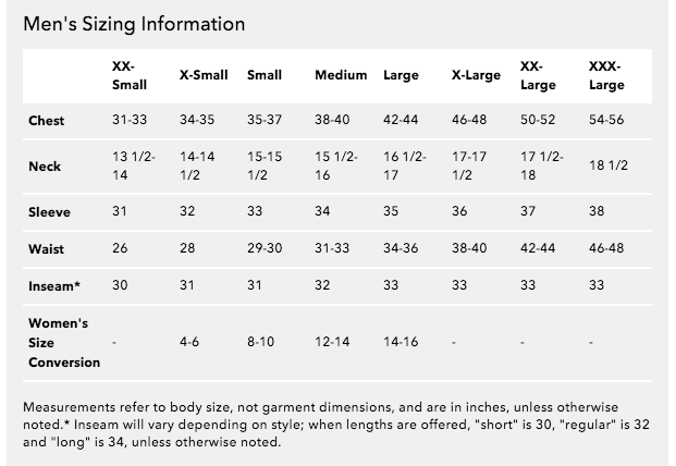 Patagonia Kids Size Chart