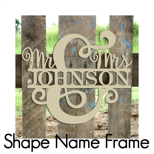 Shape Name Frame