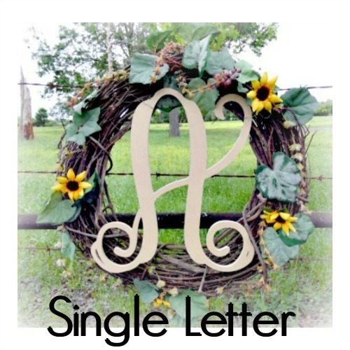 Wooden Monogram Letters Single Letter Monograms Diy Wood Craft