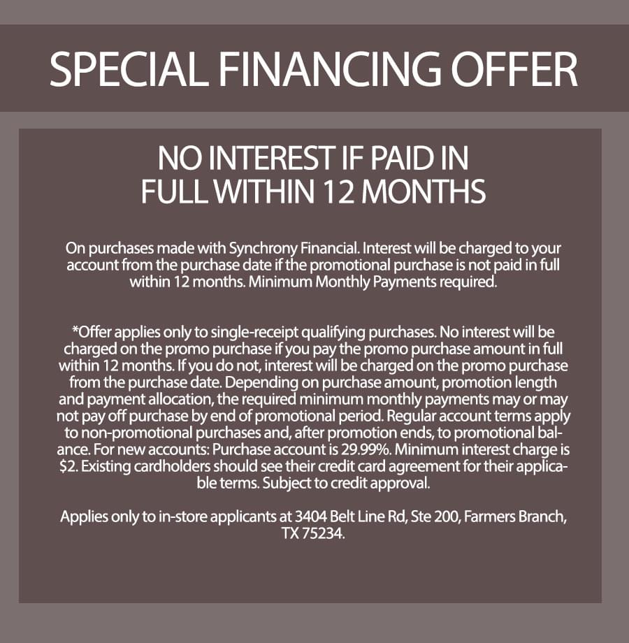 Special Financing Offer