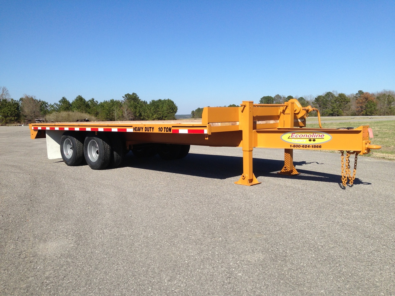 10-Ton Heavy Duty Dual-Tandem Flatbed DP1018FE - Econoline Trailers ...