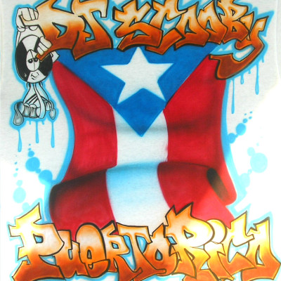 puerto rican flag airbrush
