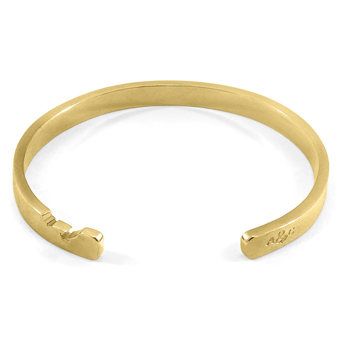 Axton Anchor Cutout Wayfarer 9ct Yellow Gold Bangle