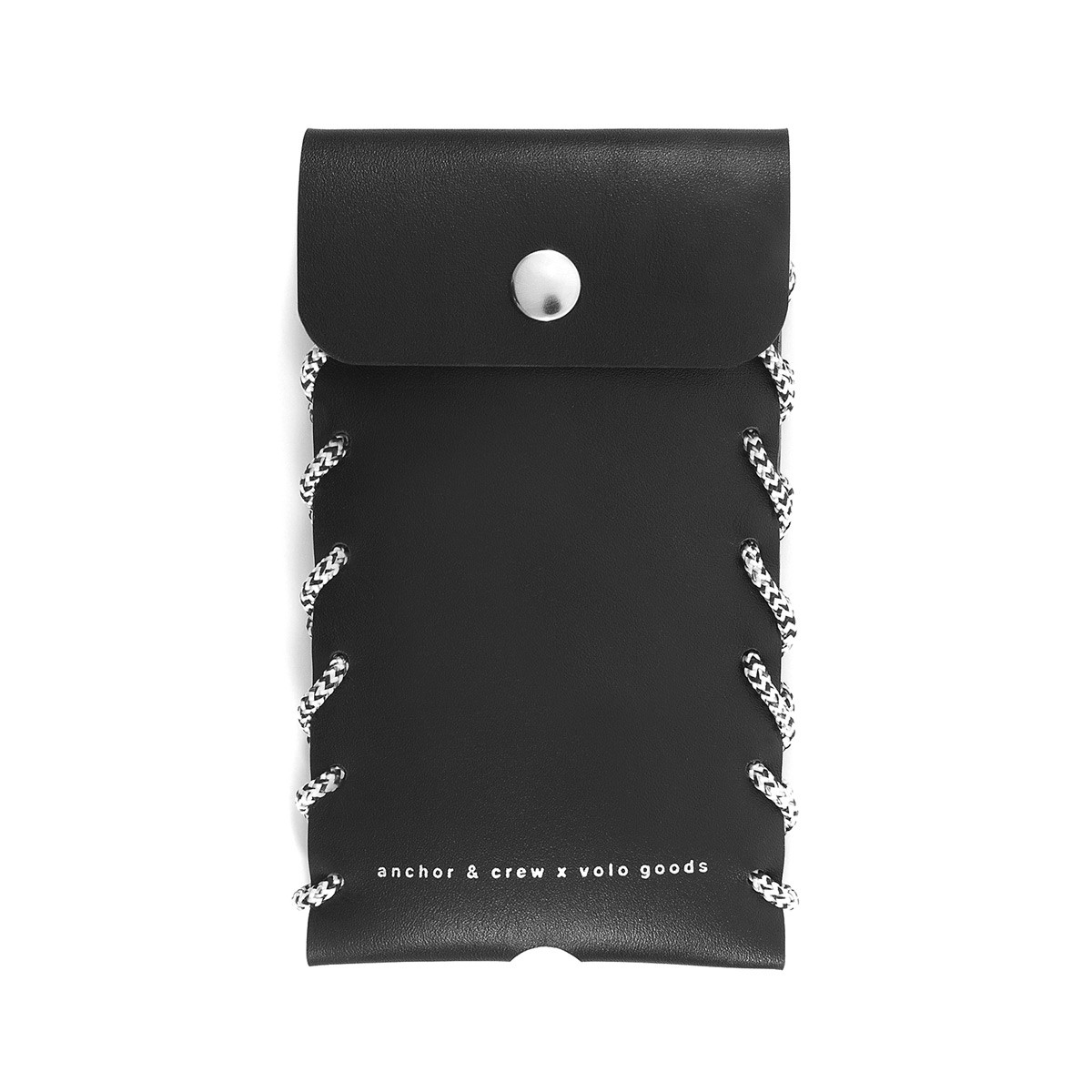 Small Graphite Black Standen Leather and Rope Phone Case