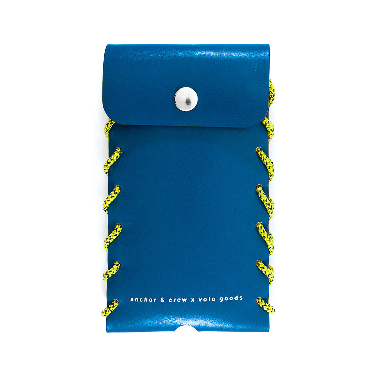 Small Traffic Blue Standen Leather and Rope Phone Case