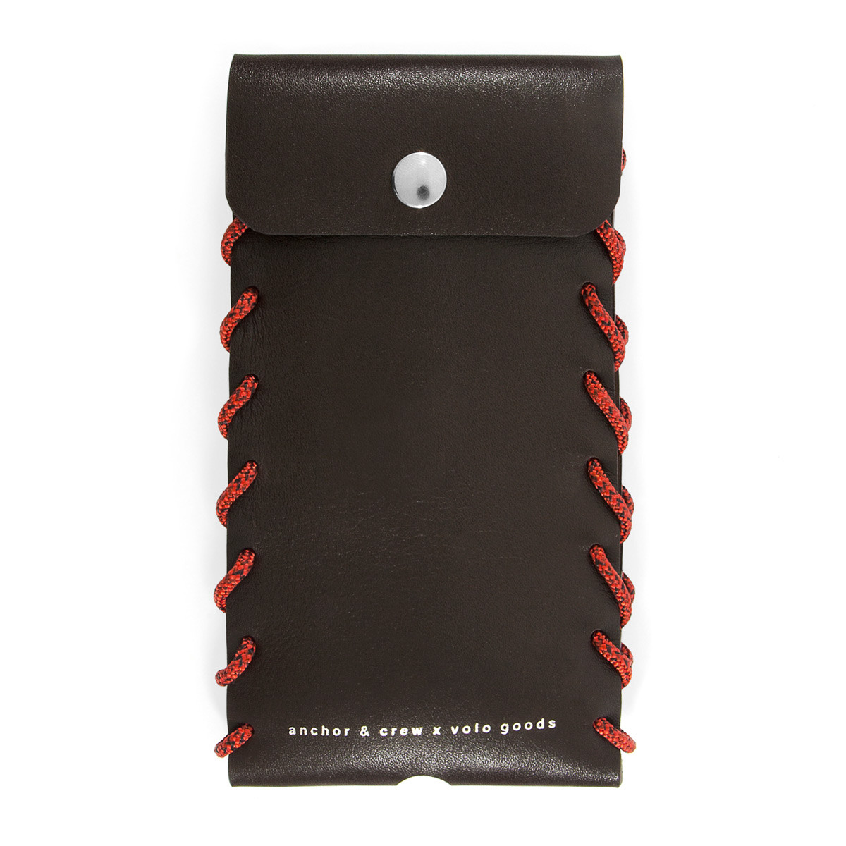 Large Deep Brown Standen Leather and Rope Phone Case