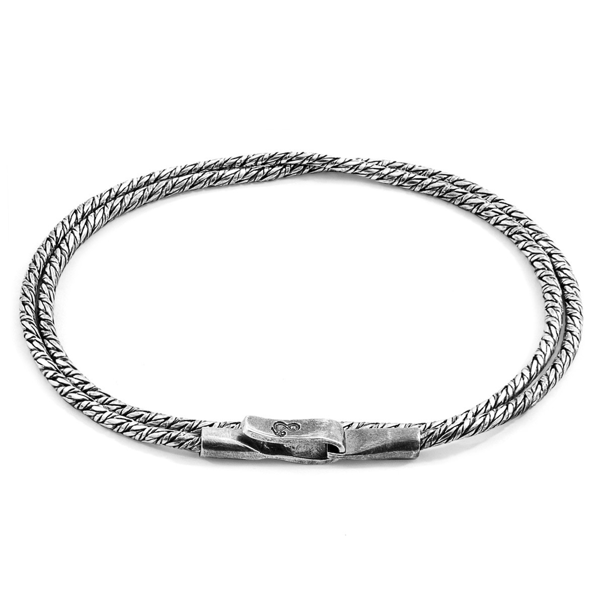Forestay Double Sail Silver Chain Bracelet