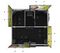 Hybrid Pro™ Modular 10′ Trade Show Exhibit Backwall • Kit 19 · Overhead View