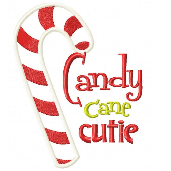 Candy Cane Cutie Applique - Planet Applique Inc