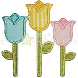 3 Tulips Applique - Planet Applique Inc