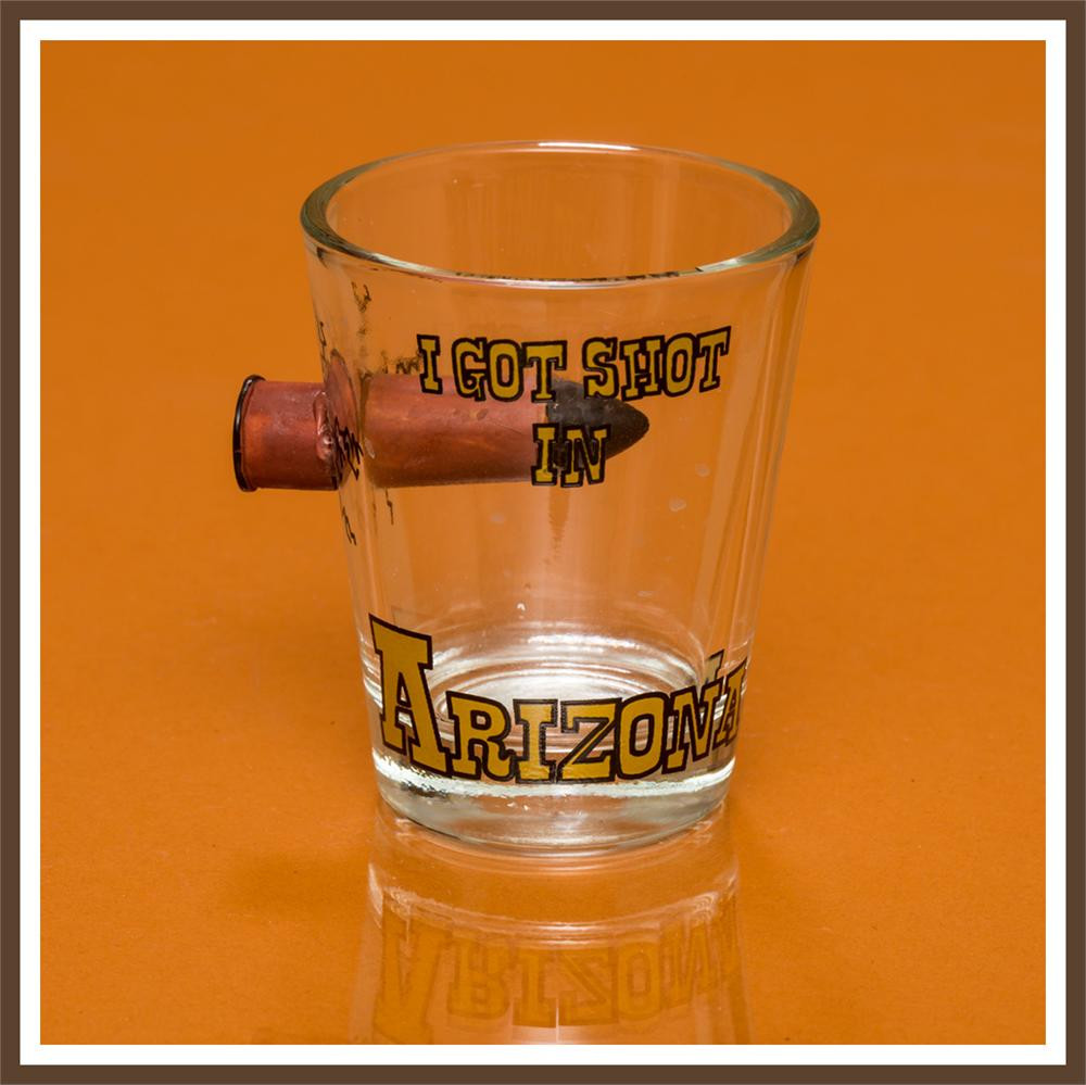 Bullet in Glass AZ Shotglass Arizona Gifts