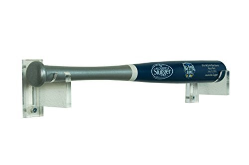 horizontal acrylic mini bat wall mount holder bracket collectible