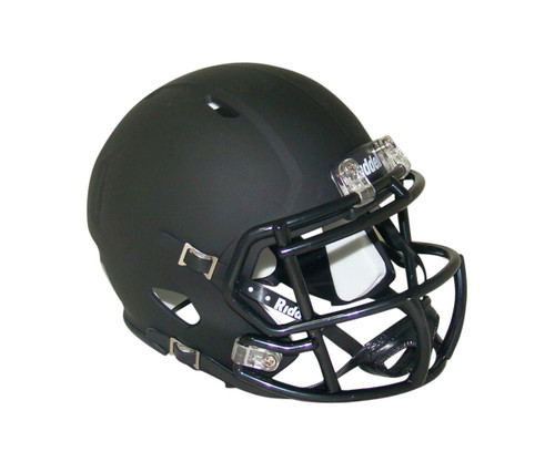 Matte Black Blank Riddell Revolution SPEED Mini Football Helmet - Collectible Supplies