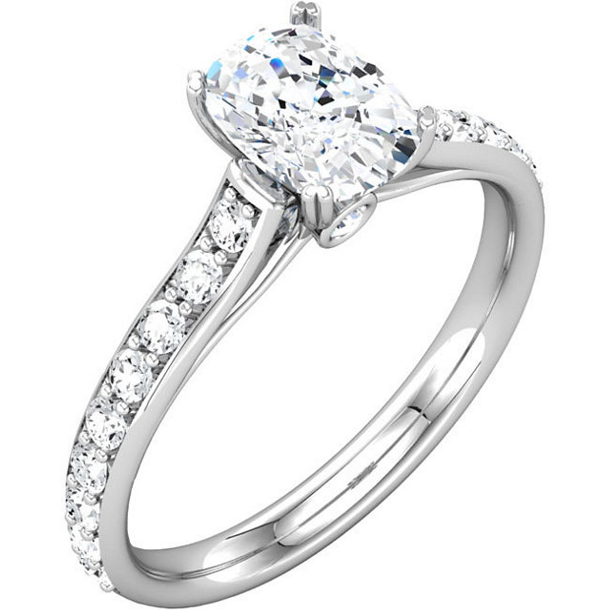 Diamond Accent Cathedral Engagement Ring Diamond Accent Cathedral Engagement Ring