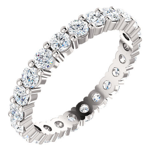 14Kt White Classic Round Diamond Eternity Ring 14Kt White Classic Round Diamond Eternity Ring