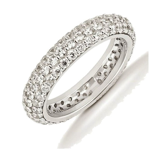 Platinum 3-row 1.70 ct tw Diamond Eternity Ring Platinum 3-row 1.70 ct tw Diamond Eternity Ring