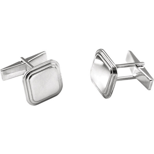 Engravable Square Cuff Links Engravable Square Cuff Links