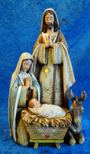 10.5" Holy Family w Donkey by Joseph's Studio - 31321