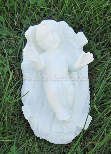Outdoor Nativity Scene Baby Jesus in Crib