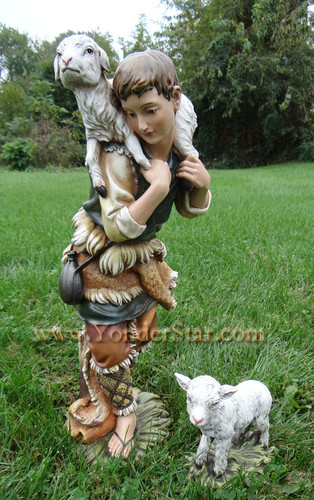 Shepherd w Sheep - Joseph's Studio 27" Scale Full Color