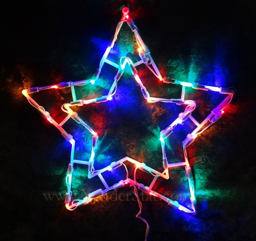 15" Outdoor Lighted Star Multi Colored LED Lights