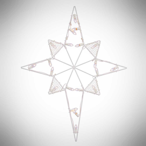 39" Lighted Outdoor Star White C7 Bulbs