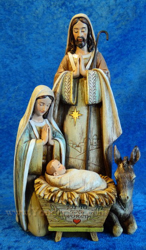 10.5" Holy Family w Donkey by Joseph's Studio - 31321