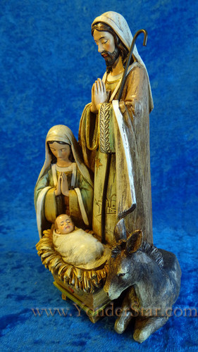 10.5" Holy Family w Donkey by Joseph's Studio - 31321