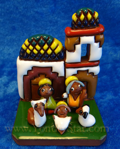 2.5" Tiwanaku Nativity Scene from Bolivia
