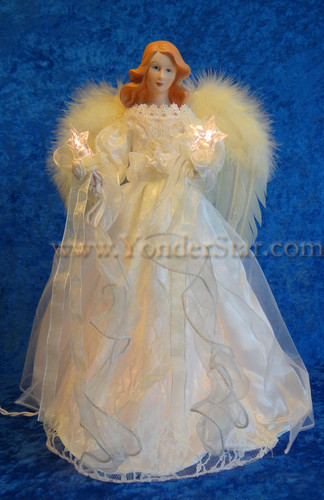 16" Ivory Angel Lighted Tree Topper